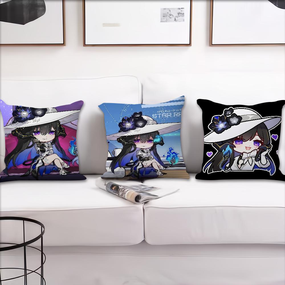 Game Honkai Star Rail The Dahlia Q cushion cover Pillow Cover Decoration Room Home Sofa living Office Car Nordic Simplicity