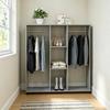 Open Clothing Rack, Mobile Open Garment Rack Storage Organizer with Multi-Compartments, Freestanding Clothing Display Rack