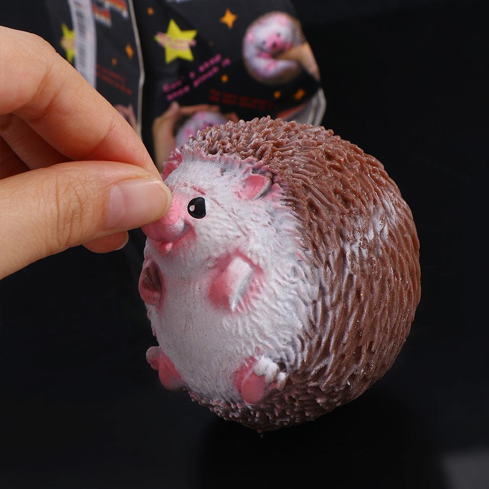 Quick Rebound Cartoon Hedgehog Decompression Toys TPR Kawaii Grip Training