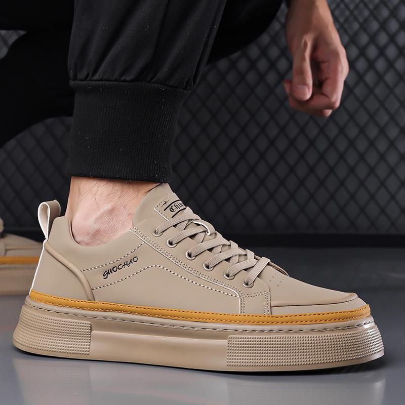 2026 Men's Casual  Fashion Outdoor Shoes Leather Thin Strap Design Round Toe Soft  Lightweight Walking Shoes Flat Designer Shoes