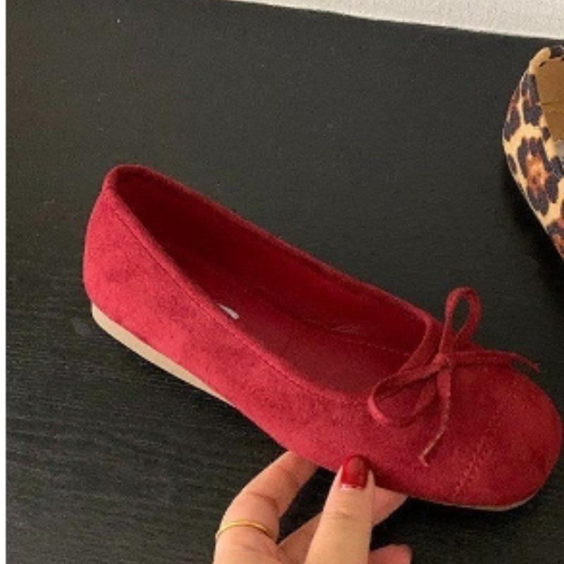 Fashion Fashion Silk Women Ballet Flats Shoes Footwear Designer Shallow Female Round Toe Butterfly-Knot Ladies Flats Slides Shoes