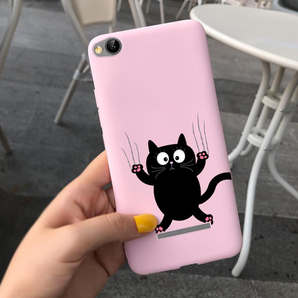 Phone Case For Xiaomi Redmi 4A 5A 6A 7A Case Lovely Cartoon Silicone Cover Candy Color Soft Funda For Redmi 4a 5 a 6a 7a Coque