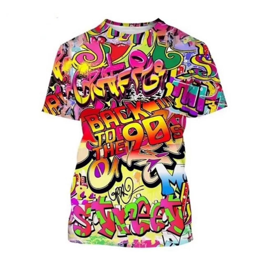 

New Graffiti 3D Print T-Shirts Men s Crew Neck Short Sleeve T Shirt Oversized Hip Hop Streetwear Tees Harajuku Tops Man Clothing S
