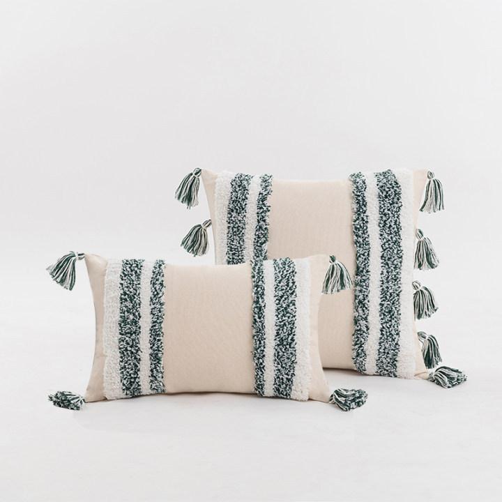 Poduszka Tuftowana Ins Wiatr Boho Etniczny Styl Poszewka na Poduszkę Salon Sofa Okno Wykusz Poszewka z Frędzlami