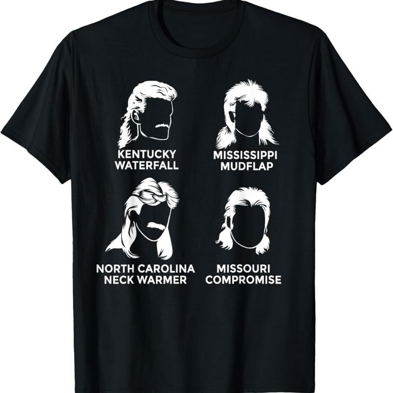 

Mullet Haircut Identification Guide Lover T Shirt - Men s Summer Cotton Graphic Tee S разноцветный