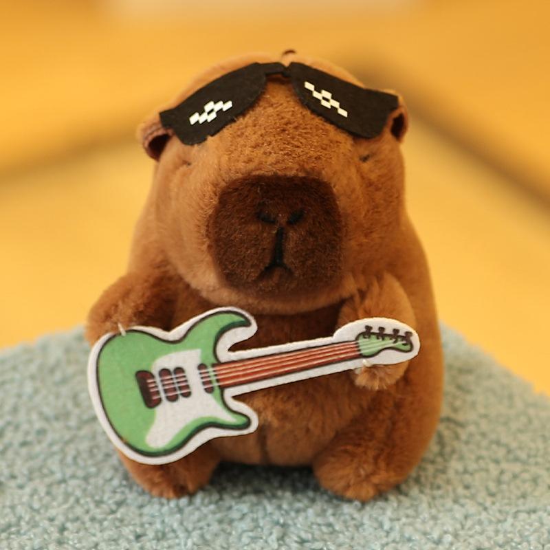 Cute Ugly Capybara Plush Keychain Kawaii Water Hog Doll Bag Pendant Charm Gift
