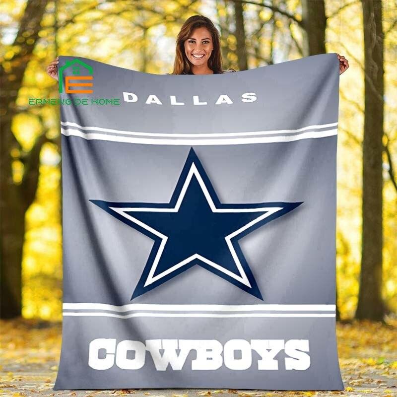 American Football Team Dallas Cowboys Weiche Überwurfdecke aus Flanell für Wohnzimmer/Schlafzimmer, warme Decke für Kinder, Erwachsene, ältere Menschen
