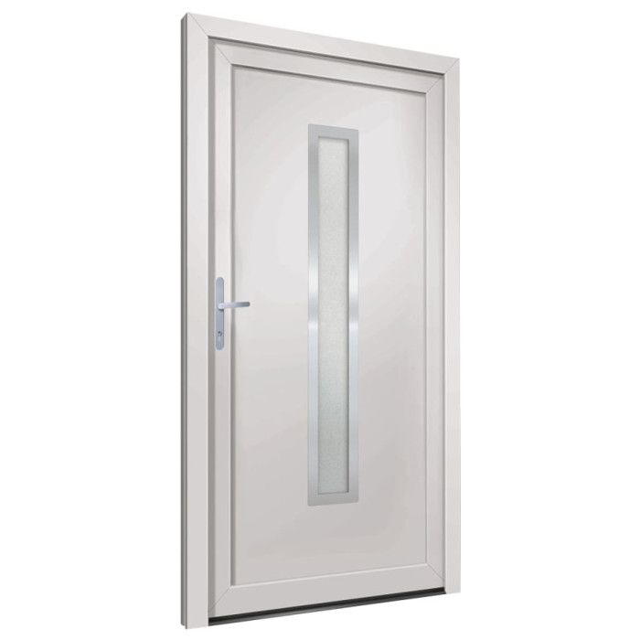 VidaXL Porte d'entrée Blanc 98x200 cm PVC 3187887