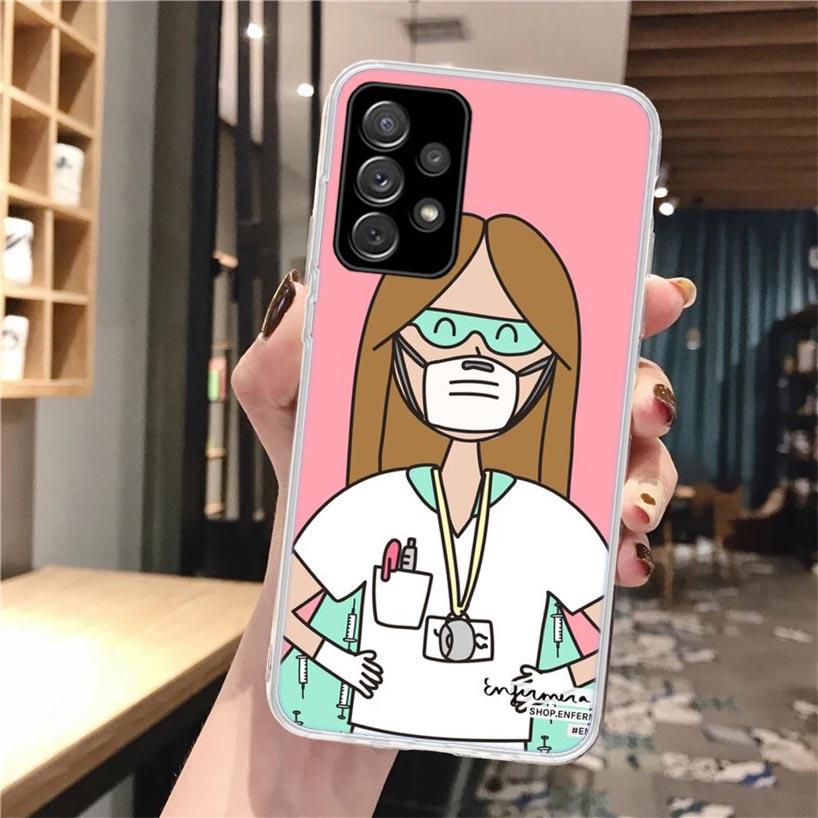 Medicine Nurse Doctor Soft Phone Case For Samsung Galaxy A16 A26 A36 A56 A15 A14 A13 A55 A54 A53 A35 A34 A33 A25 A24 A23 A05S A0