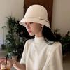 Hepburn Style Woolen Fisherman Hat Children Autumn and Winter French Retro Small Fragrant Basin Hat Elegant Temperament Celebrity Top Hat
