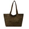 Korean Style Niche Leopard Print Canvas Bag for Women Spring Summer New Casual Lazy Style Single Shoulder Bag Large Capacity Com