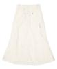Pallet Long Cargo Shirred Skirt Ivory