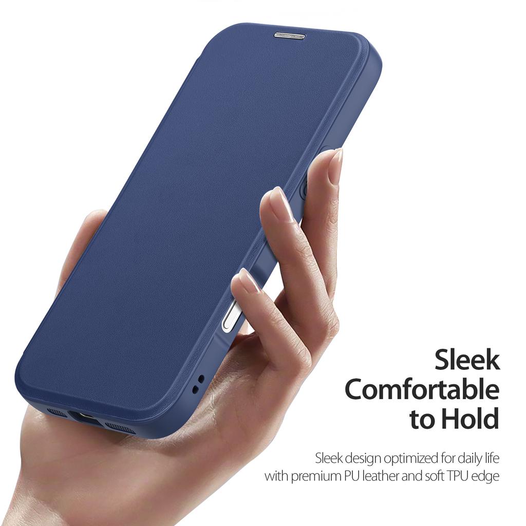 For iPhone 17 Pro Max Leather Case DUX DUCIS Skin X Pro Series Flip Cover Compatible with MagSafe