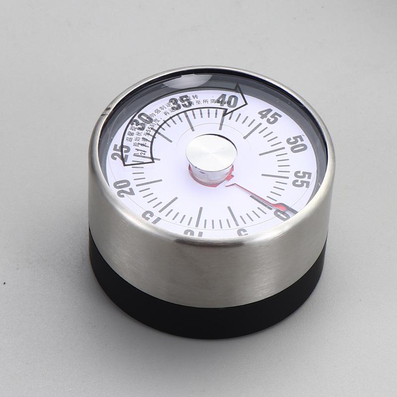 Stainless Steel Timer Kitchen Visual Mechanical Timer with Magnetic Baking Alarm Clock Countdown Reminder XH