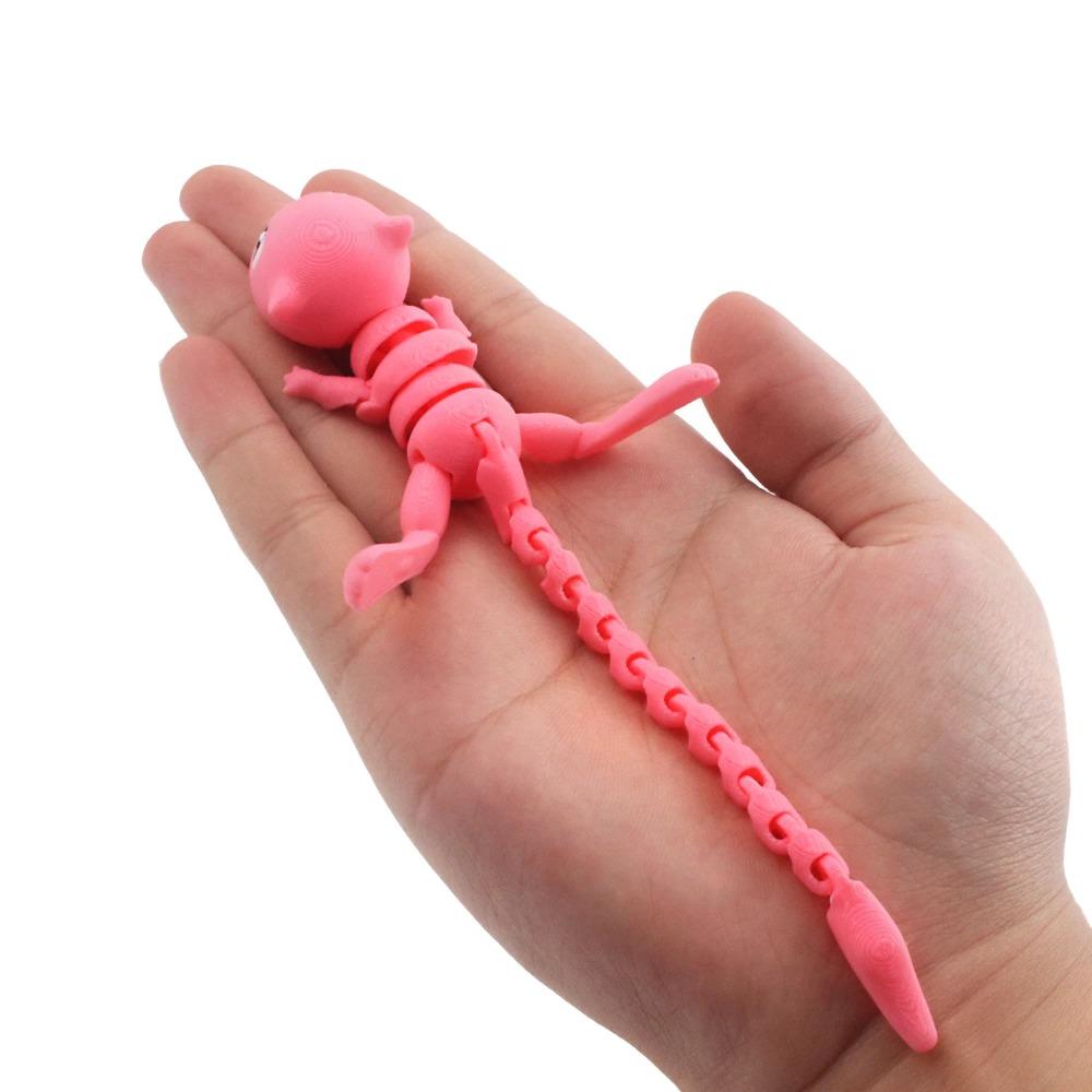 Highly Detailed 3D Printed Feline Animal Images, Joint Swinging, Office Decoration and Stress Relief