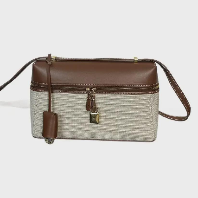 2024 Canvas Leather Large Capacity Camera Bag - Versatile Crossbody, Shoulder, or Handheld Light Luxury Design