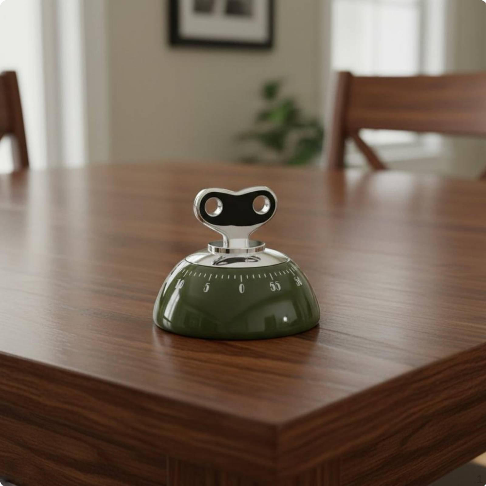 Mechanical Kitchen Timer Cooking Loud Alarm for Students, Teachers, Classroom, Office Green