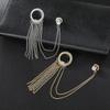 Crown Gold Silver Tassel Brooches For Women Men Pin Party Casual Lapel Pins Accessory Gift Suit Tassel Brooches Jewelry