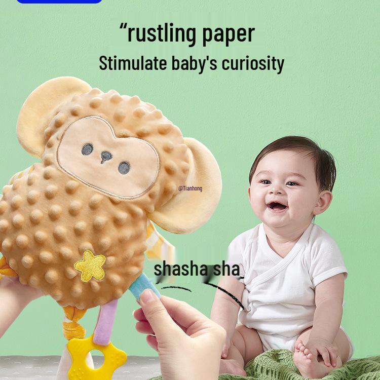 Rabbit Plush Comfort Blanket & Teether for Newborns
