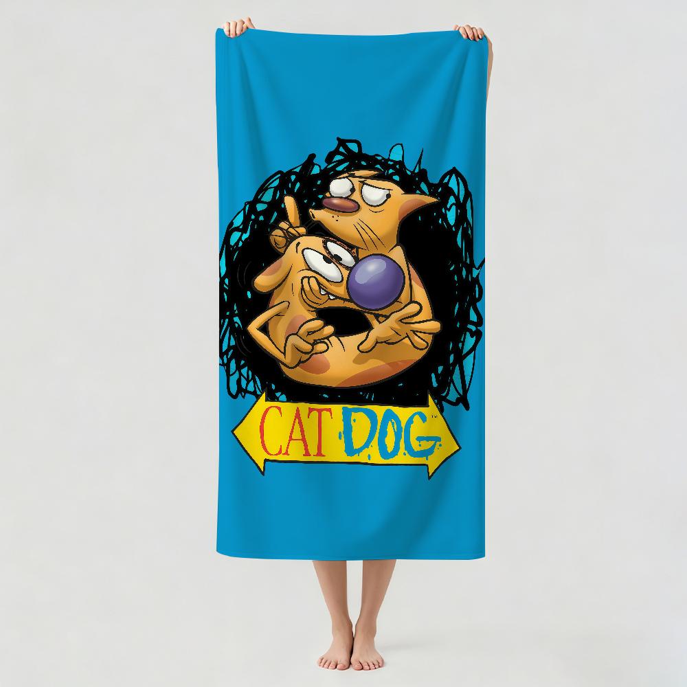Cartoon cute C-Cat D-Dog Towel Drying Bath Towel Applicable To Light Swimming Camping Yoga Beach Out
