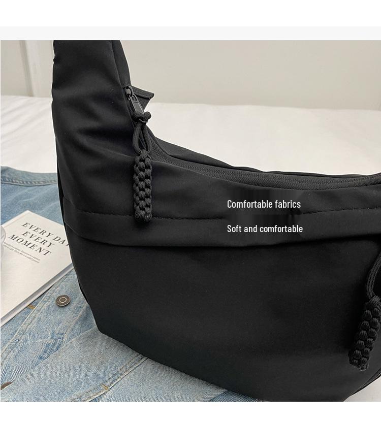 Vielseitige Knödeltasche für Damen: Einfarbige Nylon-Umhängetasche 2026 Edition