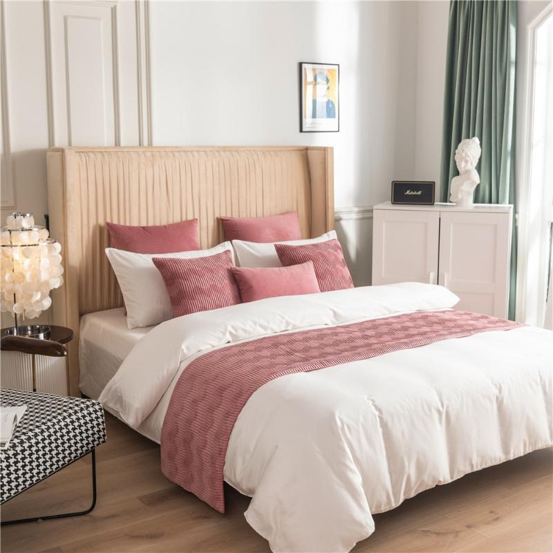 Geometric Patterned Reversible Bed Flags Simple and Stylish Versatile for Hotel Decor Bed End Scarf Bedding Home Textile Home Bedroom Decorat
