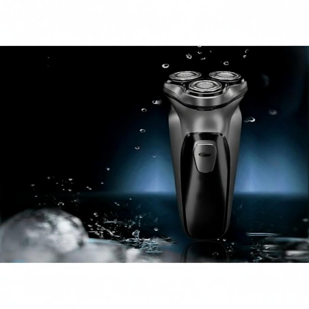 Electric Shaver 3D Floating Rotary Razor Rechargeable Beard Trimmer Anti Pinch Silver
