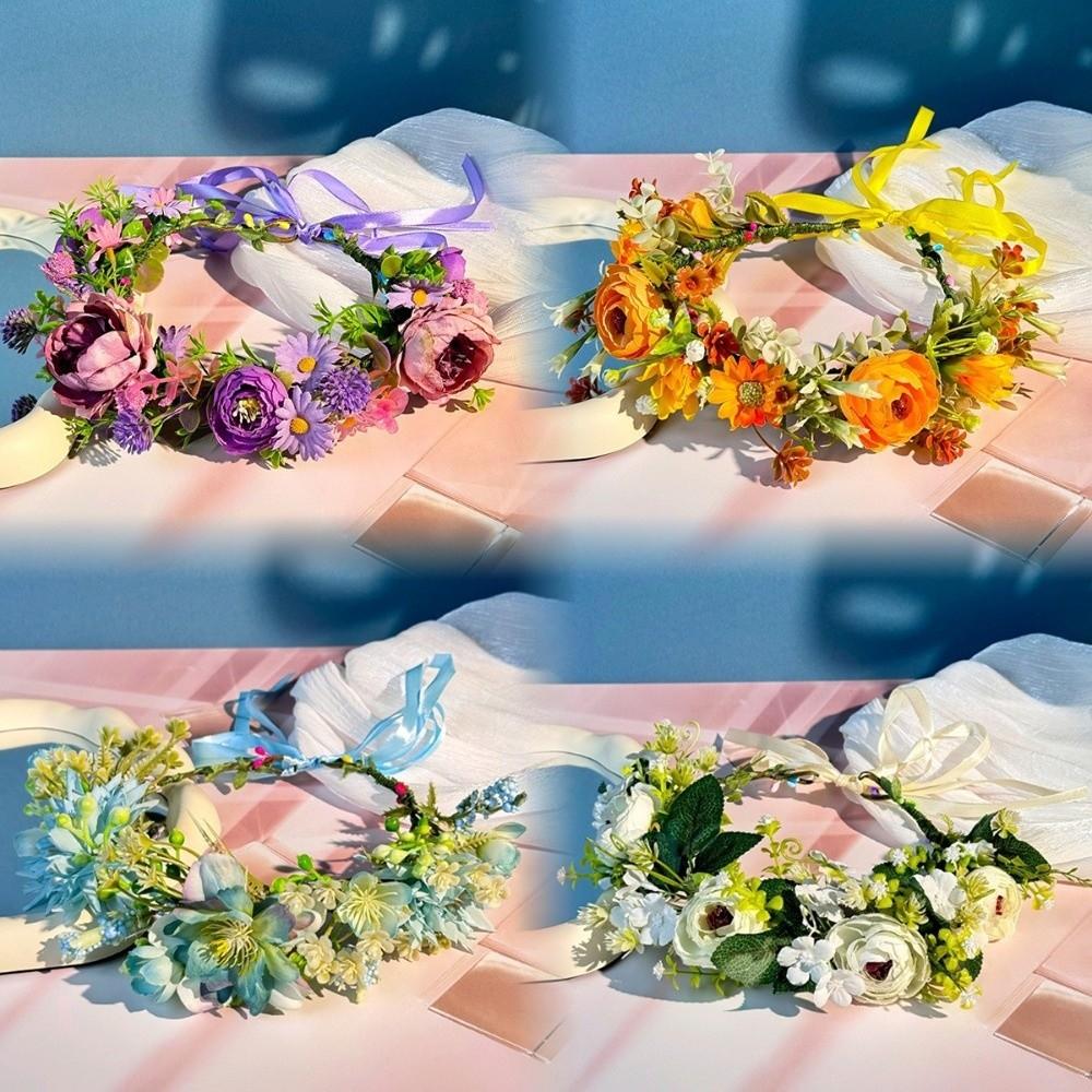 Forest Flower Wreath Flower Garland Headpiece Fashion Floral Headband Wedding