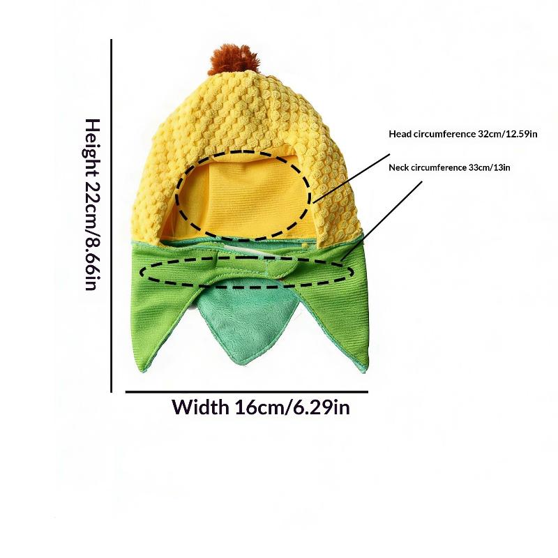 Cute Tiger Fruit Cat Plush Hat Cat Puppy Cosplay Costume Pet Accessories Adjustable Comfortable Warm Headdress Pet Headwear