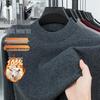 Men's 100% Pure Wool Sweater - Thickened 500g, Warm Autumn/Winter Style