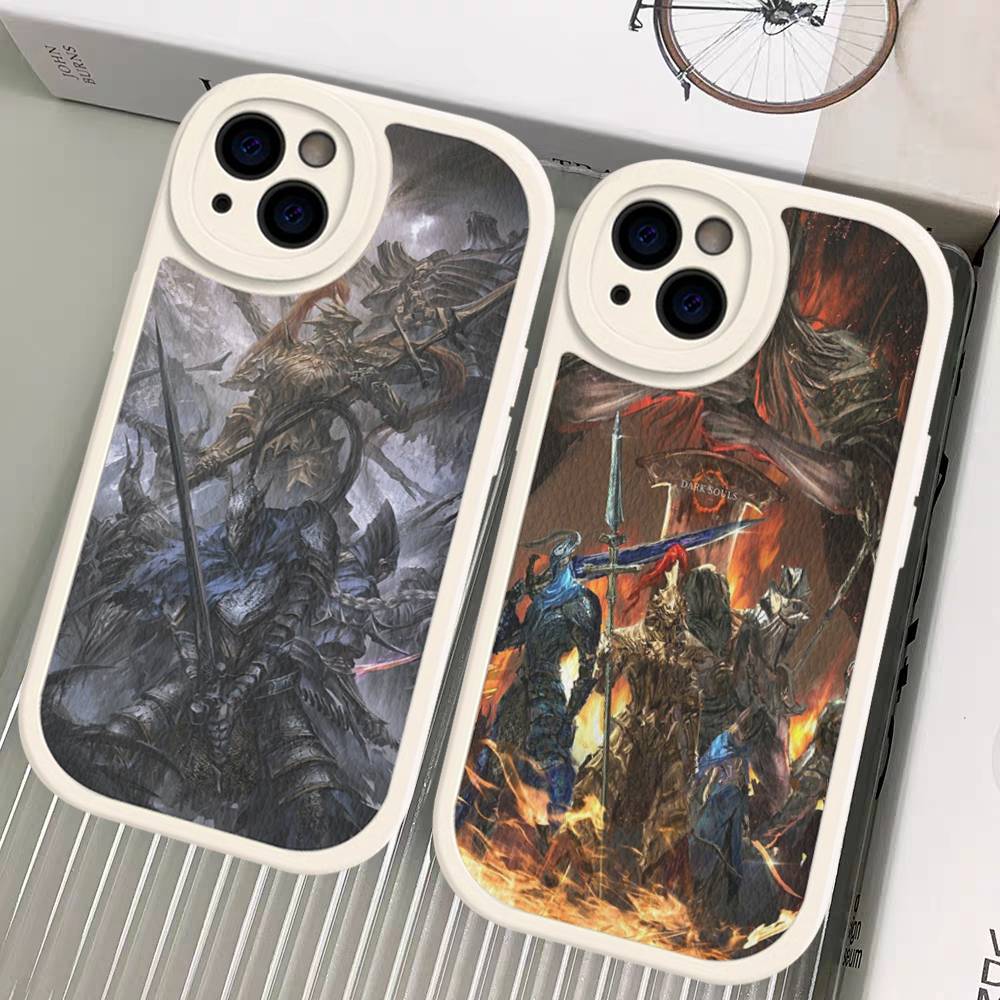 Game D-Dark S-Souls Phone Case For iPhone 16 15 14 13 12 11 Pro Max Plus Leather Shockproof Cover