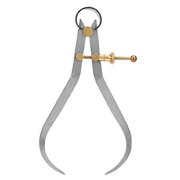 Industrial External Spring Caliper Measuring Tool High Strength Carbon Steel for Heavy Duty Lathe Use