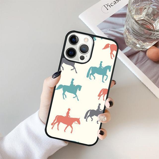 Horses Pattern Collage Phone Case Cover For iPhone 17 Air 15 16 14 13 12 Pro Max 11 Pro Max Plus Coque Shell