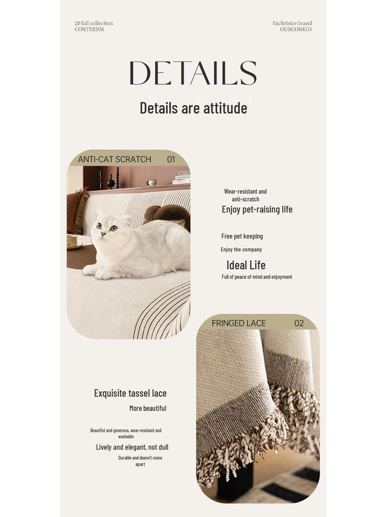 Luxurious Non-Slip Summer Chenille Sofa Cover - Dust-Resistant Full Wrap Pad