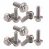 Hilitand Stainless Steel Flanged Hex Bolts, M6 x 30, Flange Bolt, Pack of 10 (M6 x 30)