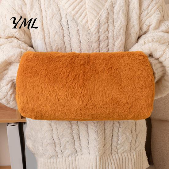 Soft Hand Pillow Solid Color Plush Pillow, Winter Stuffed Warming Muff, Fluffy Cold Weather Fuzzy Cushion for Children, Adults