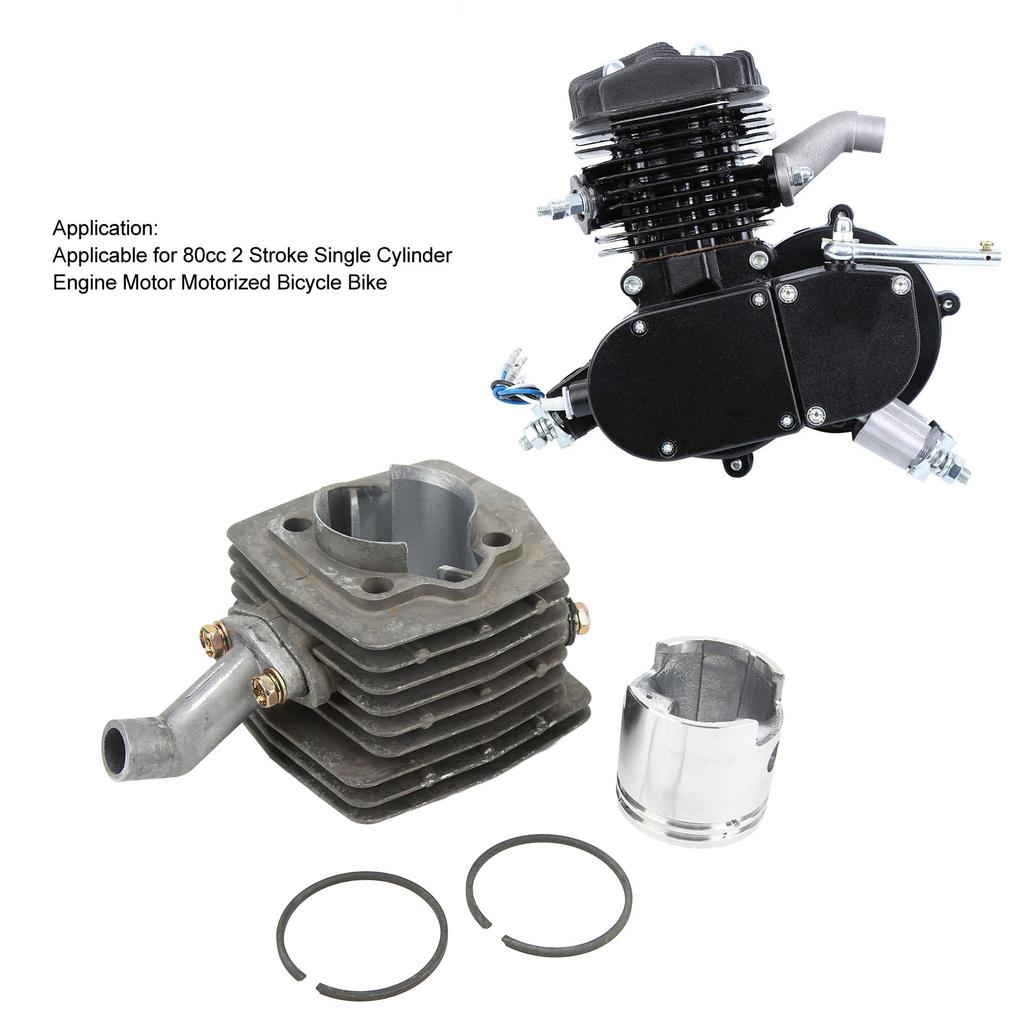 Engine Cylinder Piston Kit 47mm Bore Diameter for 80cc 2 Stroke Single Cylinder Engine Motor Motorized Bicycle Bike