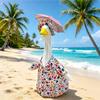 Floral Pattern Porch Dress Set for Geese Includes Dress Hat and Umbrella Suitable for Outdoor Use and Display Purposes Only