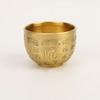 Vintage Retro Dragon Phoenix Cup Traditional Feng Shui Hundred Blessings Cup Gold Desktop Ornament Millet Cylinder Office Desk