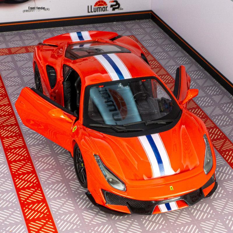 Bburago 1:18 488 Pista Alloy Supercar Model with Opening Doors