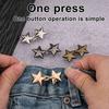 Reusable Jean Button Star Pants Waist Tightener Pin, Adjuster Buckle for Instant Jeans Dresses Skirts, No Sewing Clothing Decoration Accessories