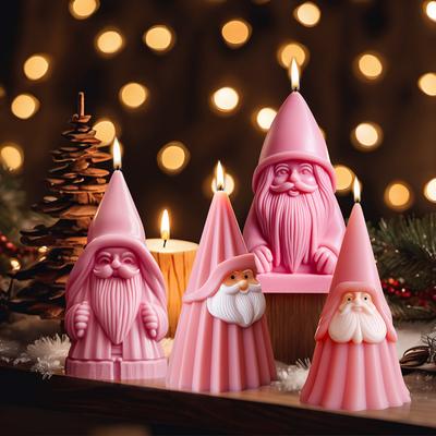3D Weihnachtsmann Kerze Silikonform Weihnachtsdekoration Begleitende Kerzenform Weihnachtsgeschenk DIY Epoxidharzform Ornamente