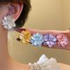 5 Pairs Floral Flower Ear Studs Set Acrylic Korean Style Earrings  Girl Gift