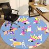 1PCDogs Party Office Round Area Rug, Indoor Mat Suitable For Office, Under Office Chairs Bedroom Living Room Home Decor, Room Deco028
