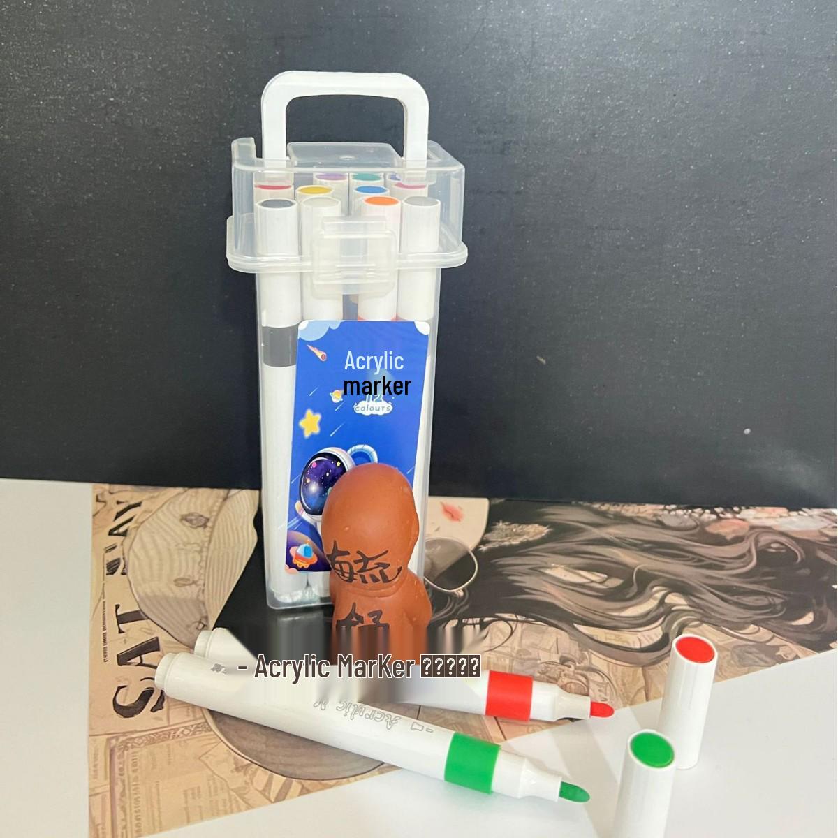 Acrylic Watercolor Marker for Kids  Art – Refillable, Stackable, Non-Transparent Colors