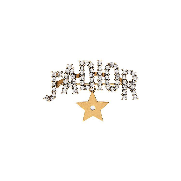 

Dior Ja Brooch White Crystal Gold Plated Women accessories V0300ADRCY-D908 Gold