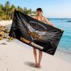 Asciugamano da Spiaggia Harley-Davidson con Testo Nome Personalizzato, Asciugamano Morbido Assorbente per Spiaggia Piscina Viaggio Regalo Personale