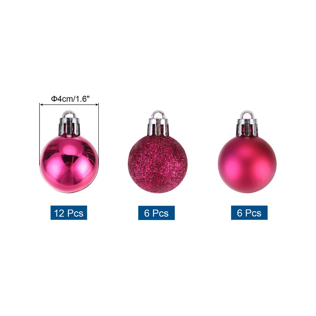24pcs 4cm Christmas Ball Ornaments Christmas Tree Decorations Balls for Party Decoration Wedding Holiday Christmas Decor