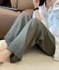 Women's Summer Japanese Style Cotton Linen Wide Leg Elastic Waist Pants