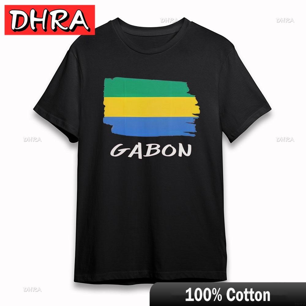 

Womens Comfy TShirt Gabon Green Yellow Blue Tee Short Cotton Oversize Black Minimalist Retro Tees Tshirts Unisex Girlfriend 4XL